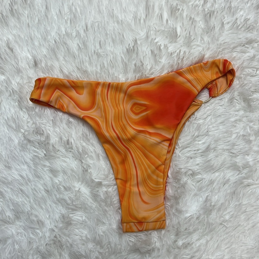 Thatssofetch Kai Bikini Bottoms - Orange Swirl - image 4